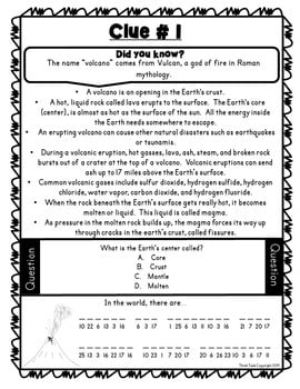 Volcanoes Escape Room - Reading Comprehension - Natural Disasters - Image 2