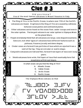 Volcanoes Escape Room - Reading Comprehension - Natural Disasters - Image 4