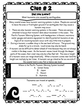 Tsunamis PUZZLE STATIONS Reading Comprehension - Earth Science - Image 2