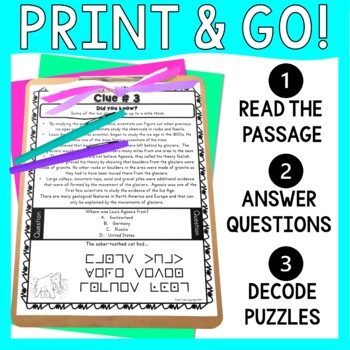 Ice Ages Escape Room - Reading Comprehension - Earth Science - Image 2