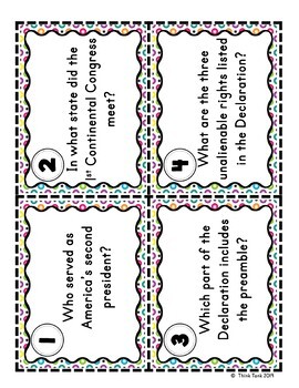 Declaration of Independence Scavenger Hunt - Reading Comprehension Stations - Image 3