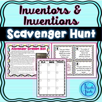 Inventors and Inventions Scavenger Hunt - Reading Comprehension
