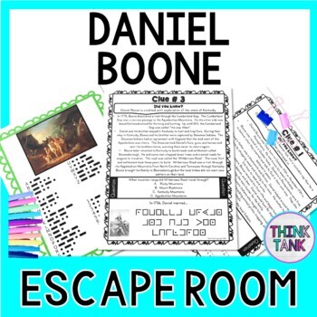 Daniel Boone ESCAPE ROOM - Reading Comprehension - Explorer