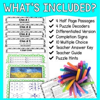 Famous Artists ESCAPE ROOM: da Vinci, Matisse, Kandinsky, van Gogh - Print & Go! - Image 3