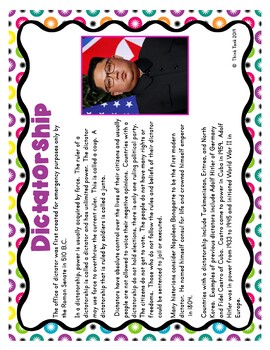 Types of Government Scavenger Hunt - Forms of Government - Image 3