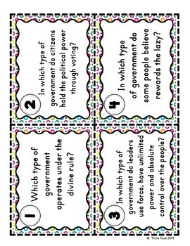 Types of Government Scavenger Hunt - Forms of Government - Image 4