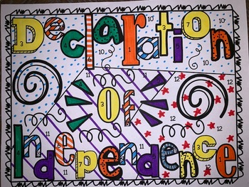 Declaration of Independence Color by Number, Reading Passage and Text Marking - Image 4