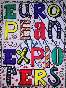 European Explorers Color by Number, Reading Passage and Text Marking - Image 2