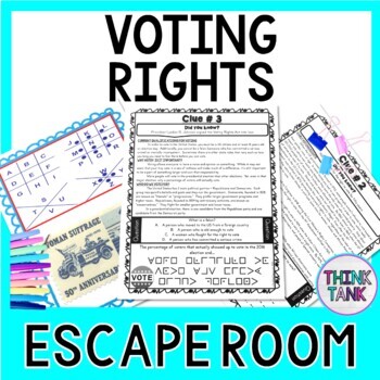Voting Rights ESCAPE ROOM: United States | Voting Rights Act | No Prep!
