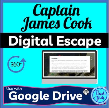 Captain James Cook DIGITAL ESCAPE ROOM for Google Drive® Distance Learning