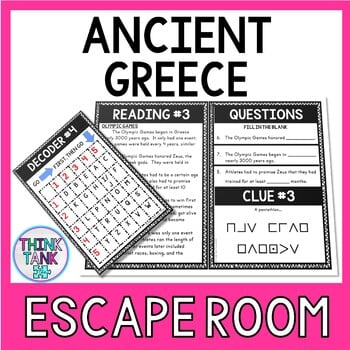 Ancient Greece Escape Room Activity