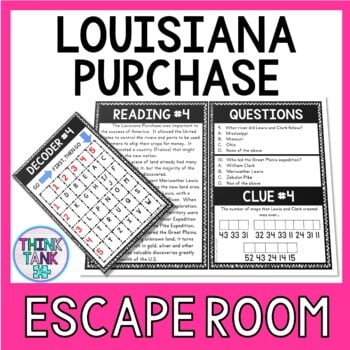Louisiana Purchase Escape Room Activity