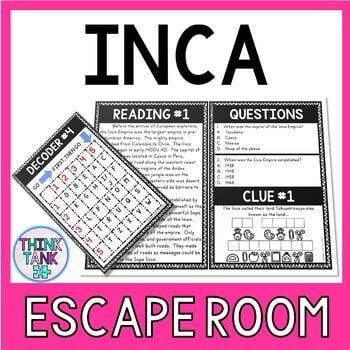 Inca Escape Room Activity
