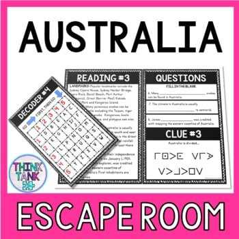 Australia Escape Room Activity