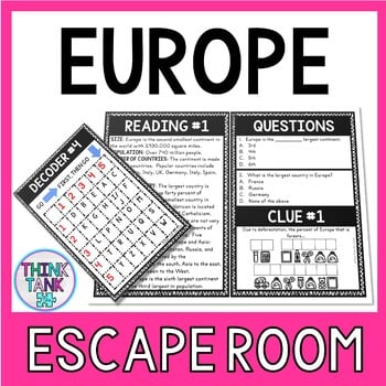 Europe Escape Room Activity