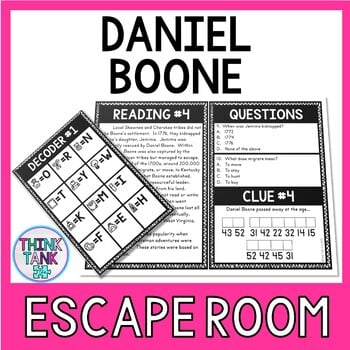 Daniel Boone Escape Room Activity