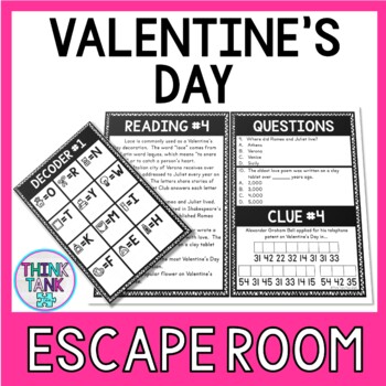 Valentine's Day Escape Room Activity