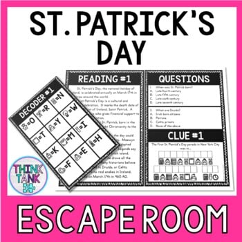 St. Patrick's Day Escape Room Activity