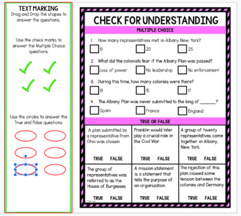 French and Indian War DIGITAL Reading Passages & Text Marking for Google Slides™ - Image 3