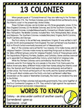 13 Colonies DIGITAL Reading Passages & Text Marking for Google Slides™ - Image 4