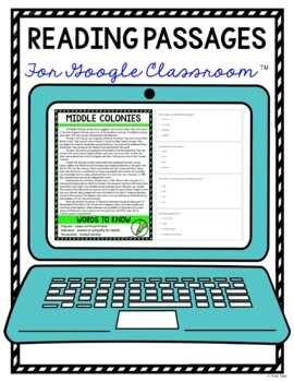 13 Colonies DIGITAL Reading Passages and Questions for Google Classroom™ - Image 4