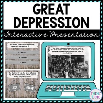 Great Depression Interactive Google Slides™ Presentation | Distance Learning