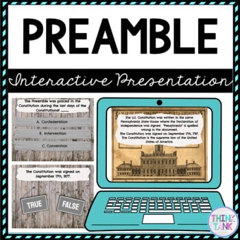Preamble Interactive Google Slides™ | Distance Learning | US Constitution