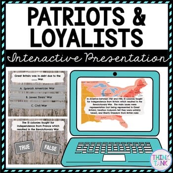 Patriots and Loyalists Interactive Google Slides™ Presentation Distance Learning