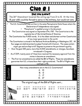 US Constitution Unit BUNDLE - Bill of Rights - Reading Comprehension - Image 4