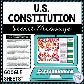 Constitution Secret Message Activity for Google Sheets™ | Distance Learning