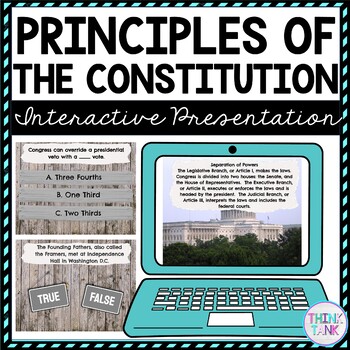 Principles of the Constitution Interactive Google Slides™ | Distance Learning