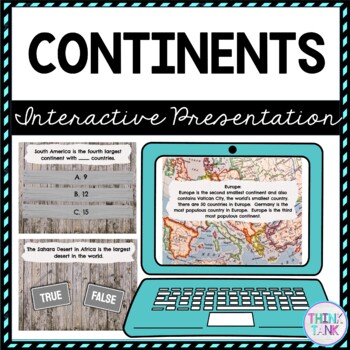 Continents Interactive Google Slides™ Presentation | Distance Learning