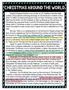 Christmas Around the World Color by Number, Reading Passage and Text Marking - Image 3