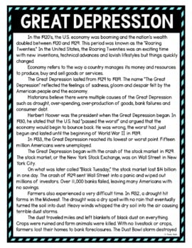 Great Depression DIGITAL Reading Passage and Questions - Self Grading - Image 2