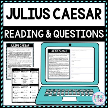 Julius Caesar DIGITAL Reading Passage and Questions - Self Grading