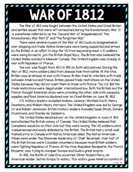 War of 1812 DIGITAL Reading Passage and Questions - Self Grading - Image 2