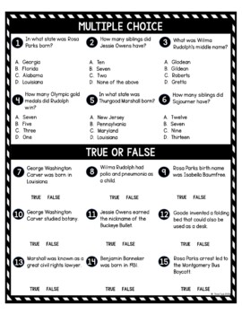 Black History #2 DIGITAL Reading Passage and Questions - Self Grading - Image 3