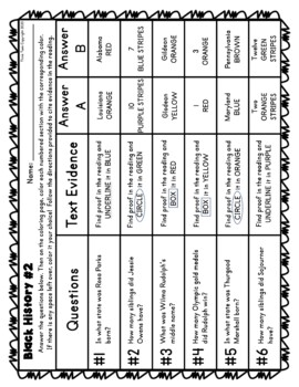 Black History #2 Color by Number, Reading Passage and Text Marking - Image 3