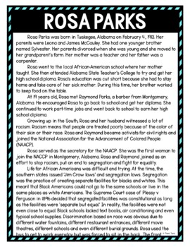 Rosa Parks DIGITAL Reading Passage and Questions - Self Grading - Image 2