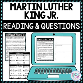Martin Luther King Jr. DIGITAL Reading Passage and Questions - Self Grading