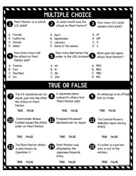 Pearl Harbor DIGITAL Reading Passage and Questions - Self Grading - Image 3