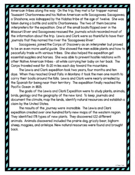 Lewis and Clark DIGITAL Reading Passage and Questions - Self Grading - Image 4