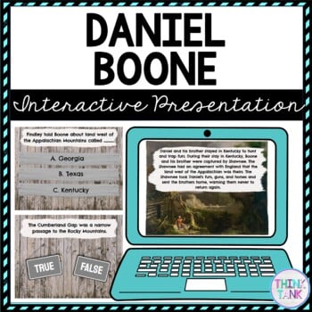 Daniel Boone Interactive Google Slides™ Presentation | Distance Learning