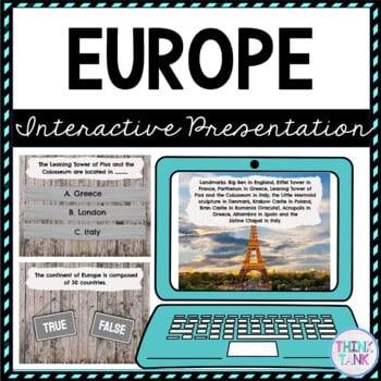Europe Interactive Google Slides™ Presentation | Distance Learning | Geography