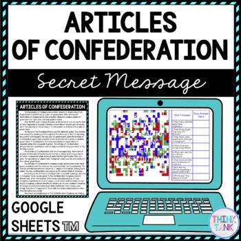 Articles of Confederation Secret Message Activity for Google Sheets™