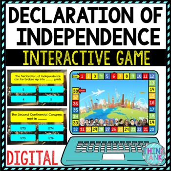 Declaration of Independence Review Game Board | Digital | Google Slides