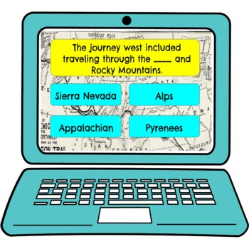 Oregon Trail Review Game Board | Digital | Google Slides | Westward Expansion - Image 2