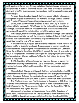 Women's Suffrage DIGITAL Reading Passage and Questions - Self Grading - Image 4