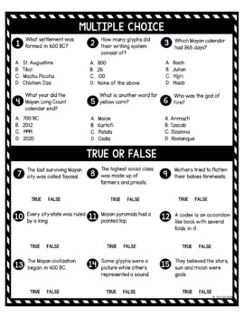 Maya Empire DIGITAL Reading Passage and Questions - Self Grading - Image 4