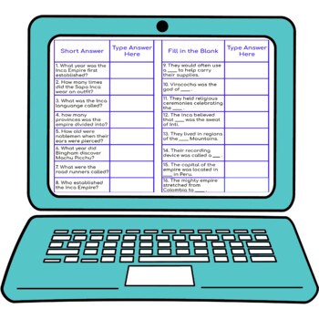 Inca Empire Secret Message Activity for Google Sheets™ | Distance Learning - Image 3